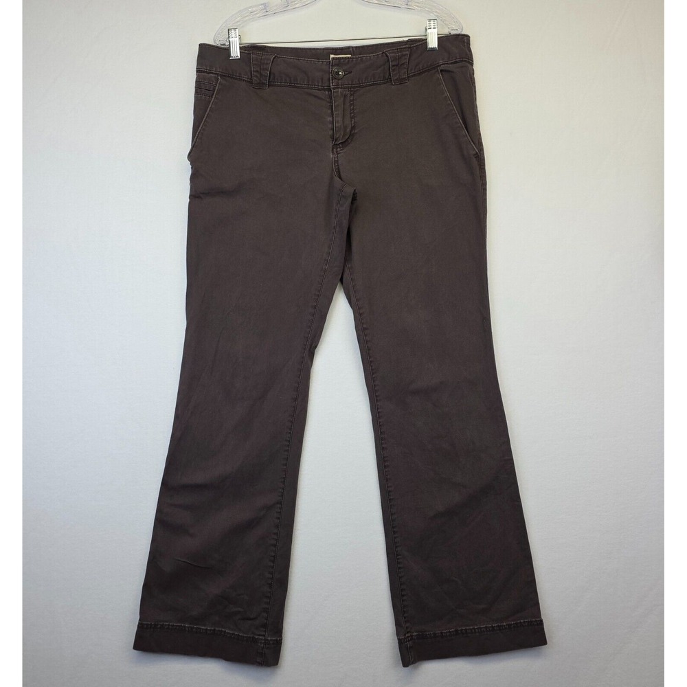 Mossimo Pants Juniors 15 Brown Flare Mid Rise Y2K Stretch Academia Work‎ Uniform